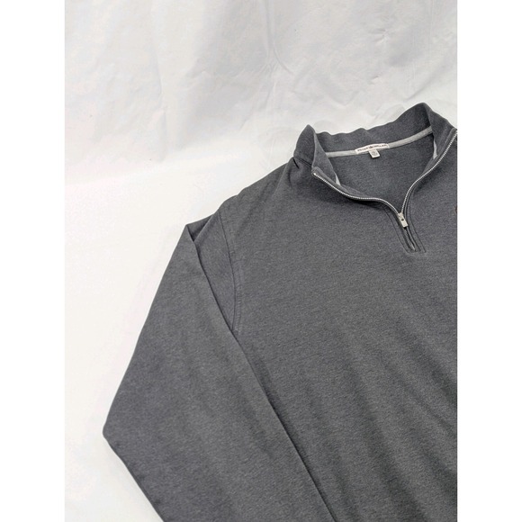 Peter Millar Sweater Mens XL Grey Quarter Zip Long Sleeve Oak Tree Golf Course - Picture 2 of 8